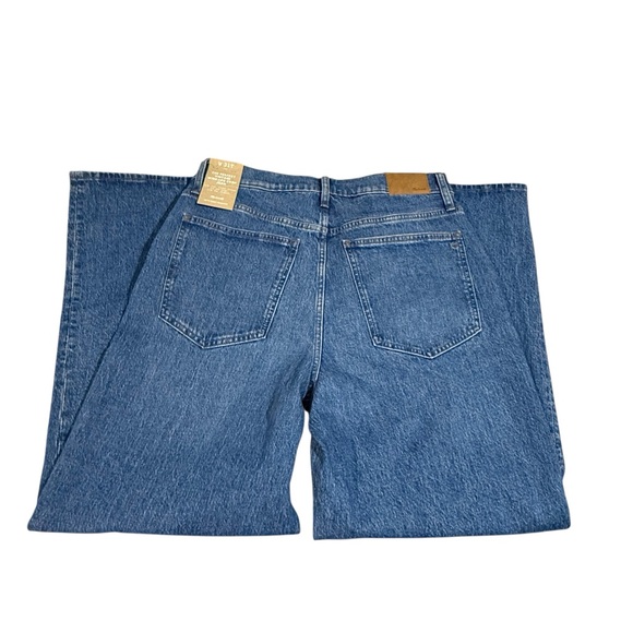 NWT Madewell The Perfect Vintage Wide-Leg Crop Blue Size 31 Tall - Picture 2 of 5